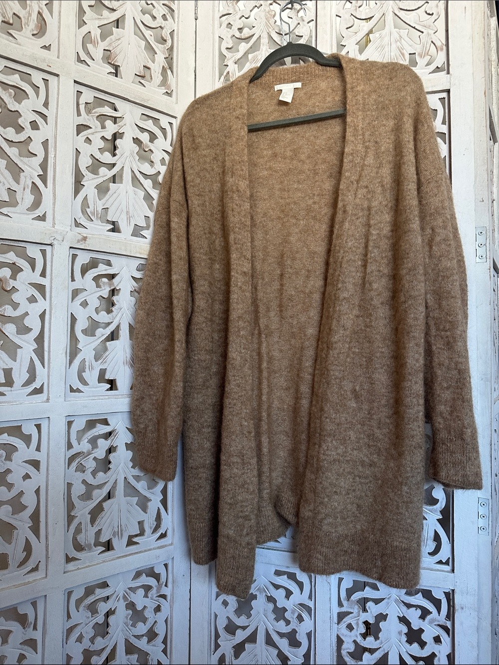 H&M Cozy Open-Front Women's Sweater Cardigan - Camel